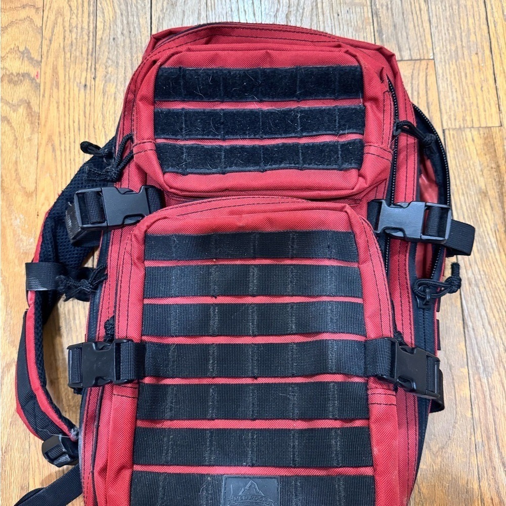 Rugged Red And Black Backpack - image 1